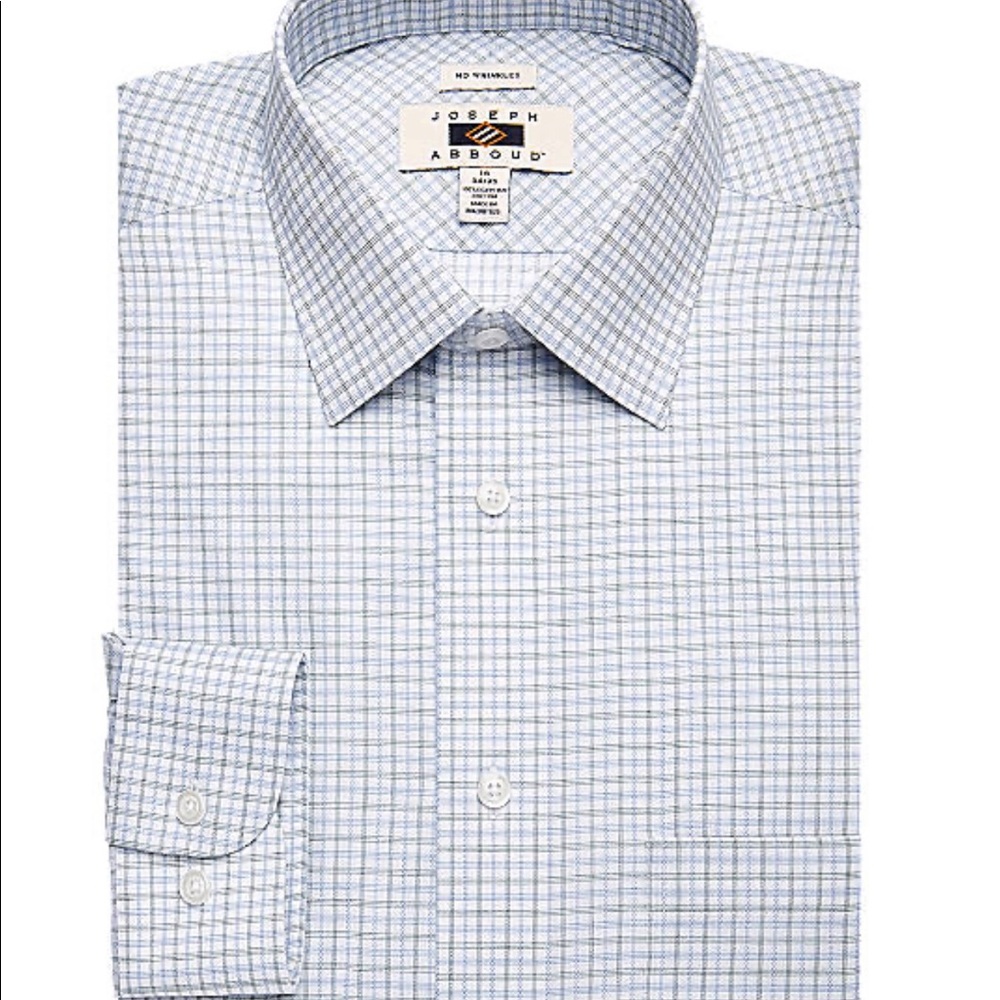 Joseph Abboud Brown Olive Check Dress Shirt